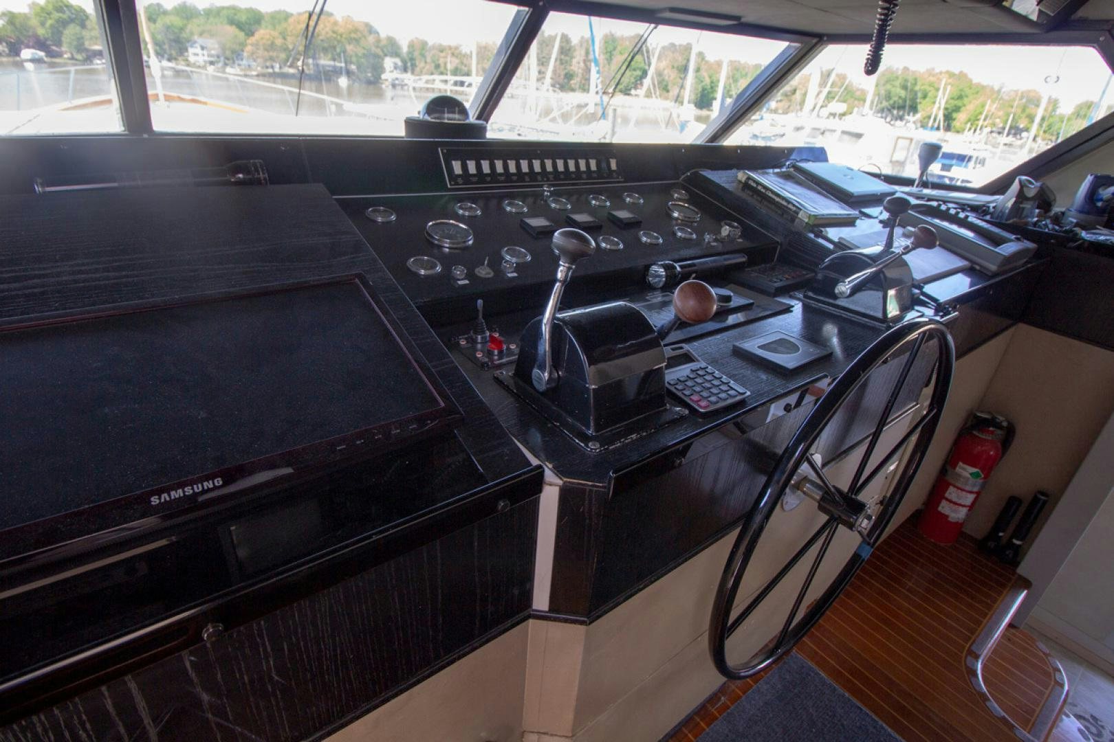 the inside of a car aboard LIQUIDITY Yacht for Sale