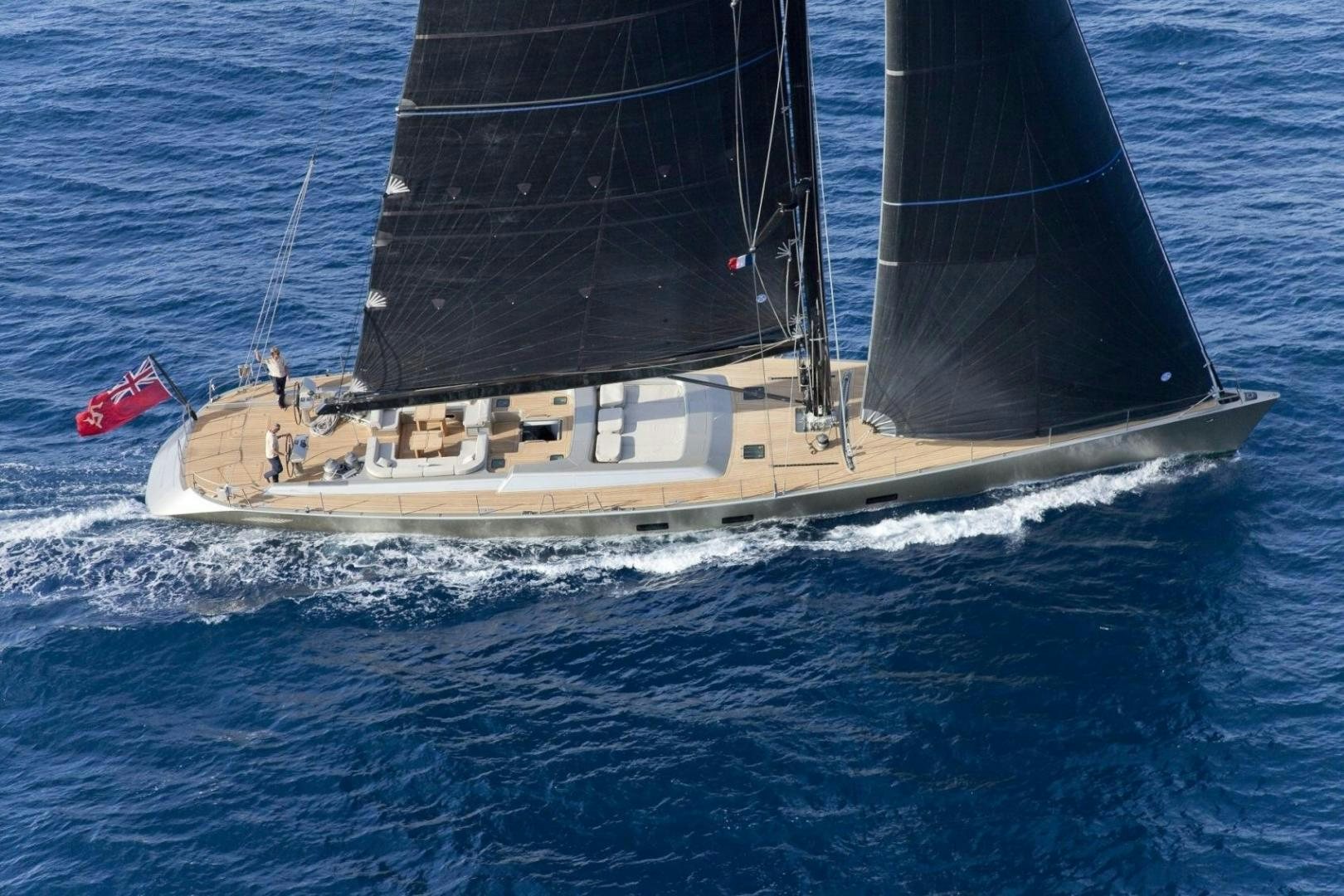 a boat sailing on the sea aboard DARK SHADOW Yacht for Sale
