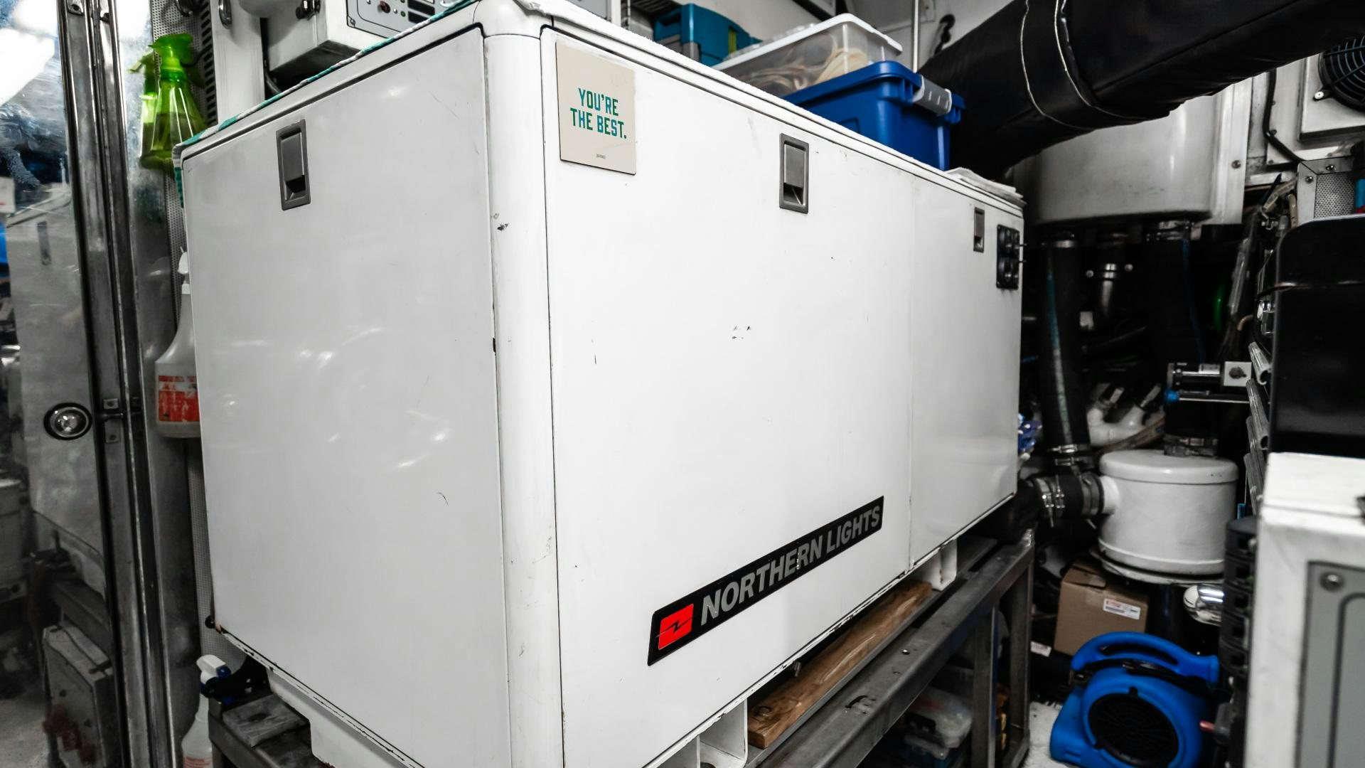 a large white machine aboard VITESSE Yacht for Sale