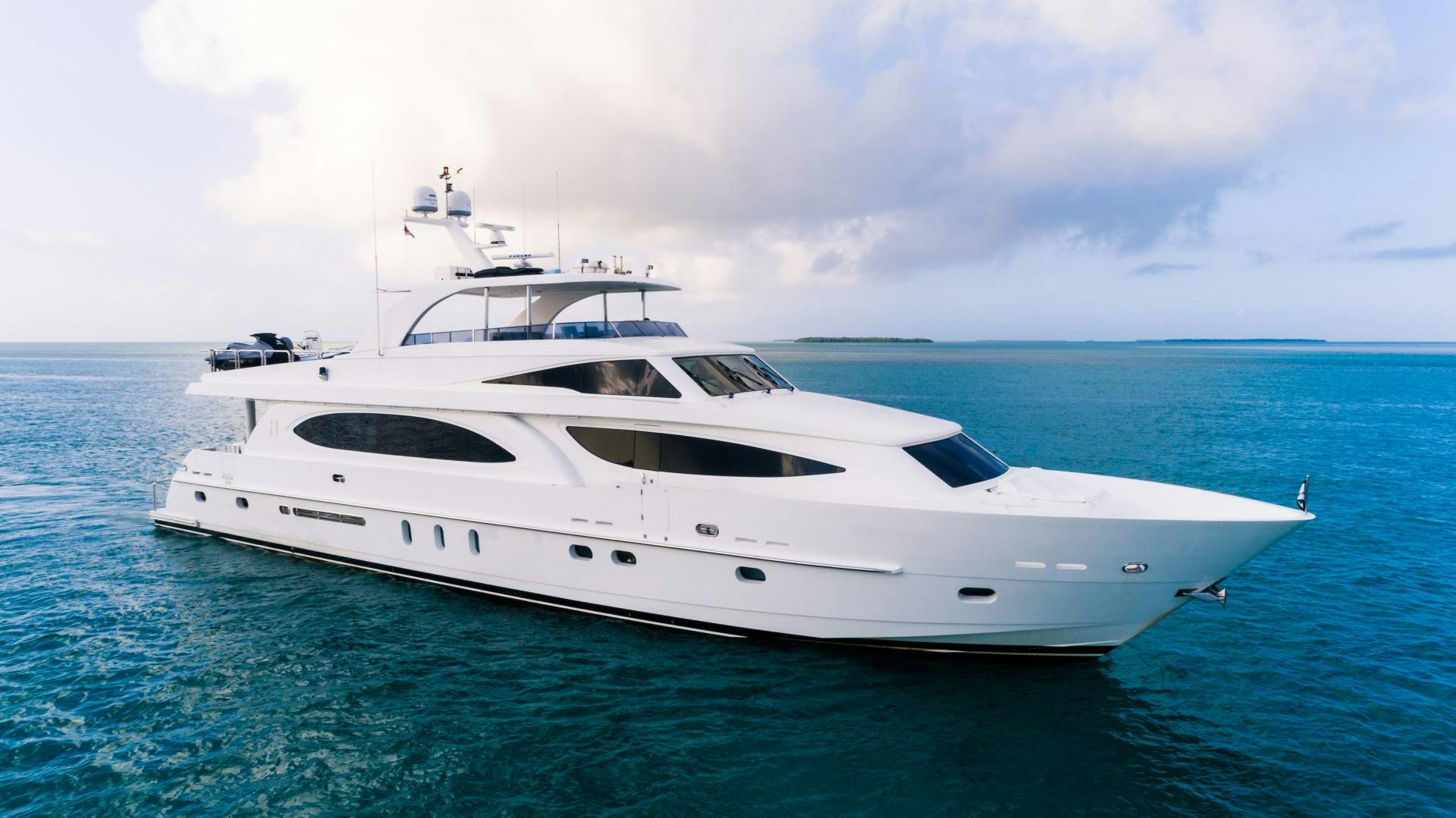 a white yacht in the water aboard VITESSE Yacht for Sale