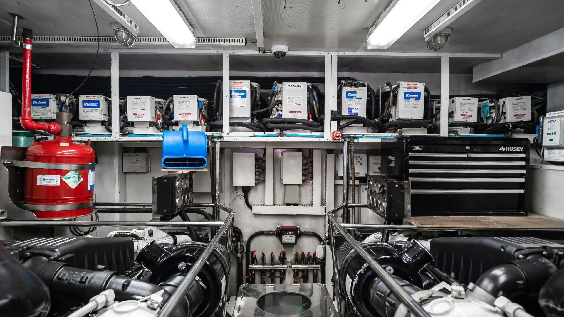a room with machinery and equipment aboard VITESSE Yacht for Sale