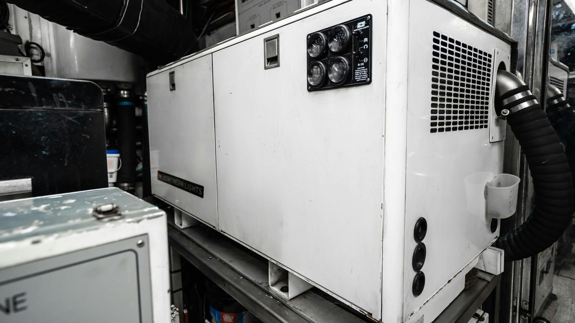 a machine in a room aboard VITESSE Yacht for Sale