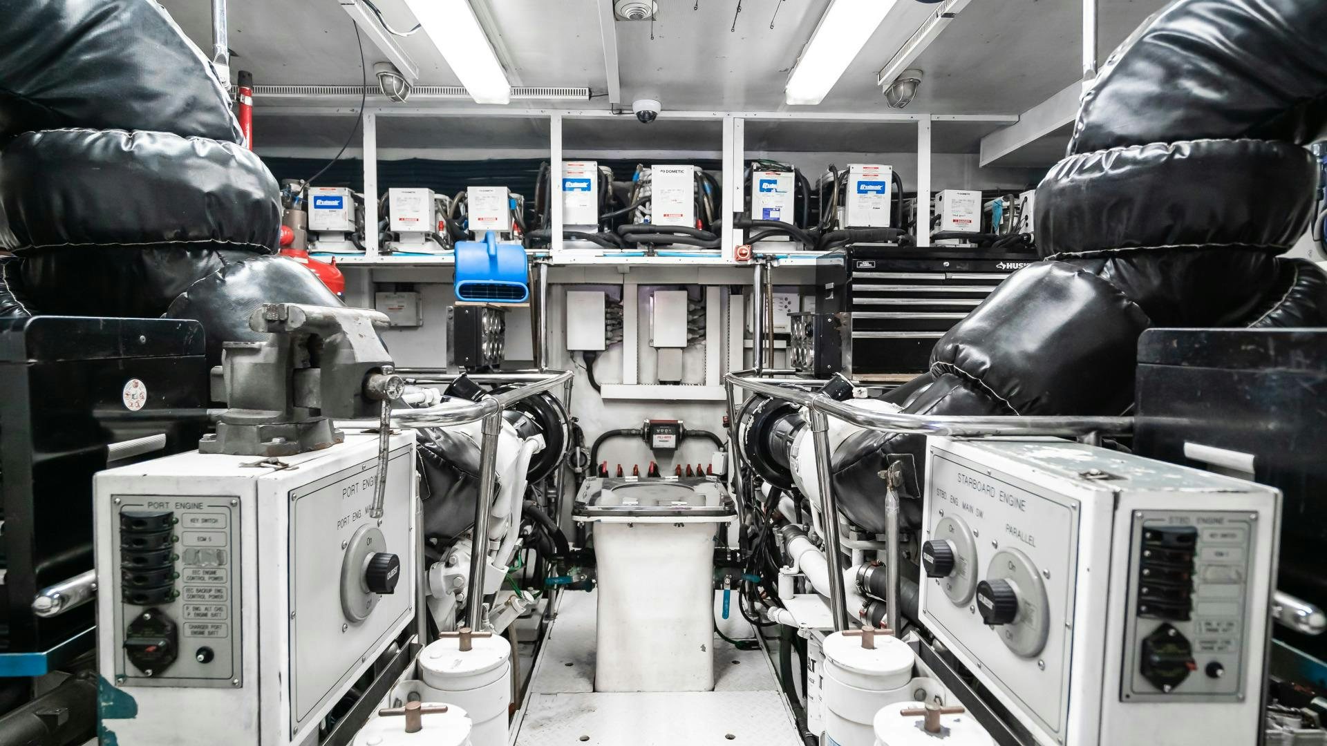 a room with machines and equipment aboard VITESSE Yacht for Sale
