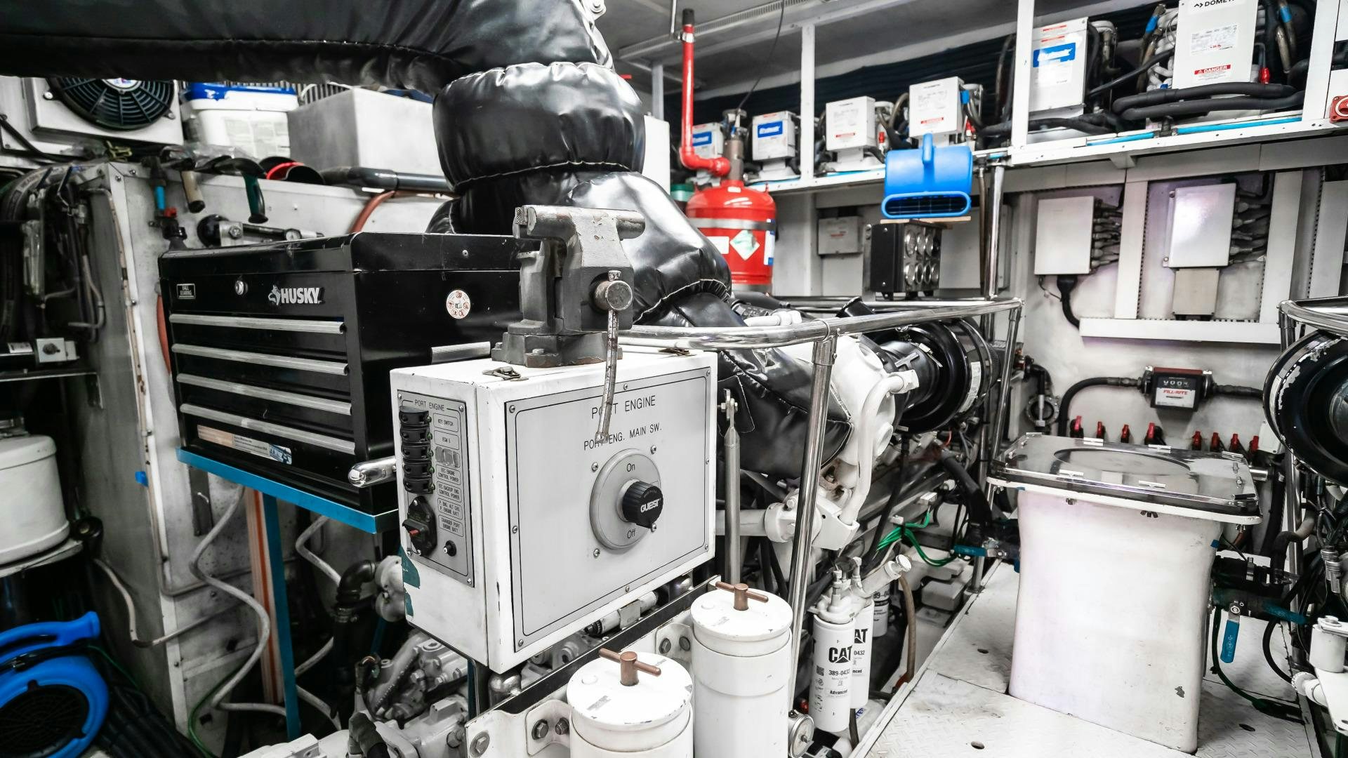 a room with machinery and equipment aboard VITESSE Yacht for Sale