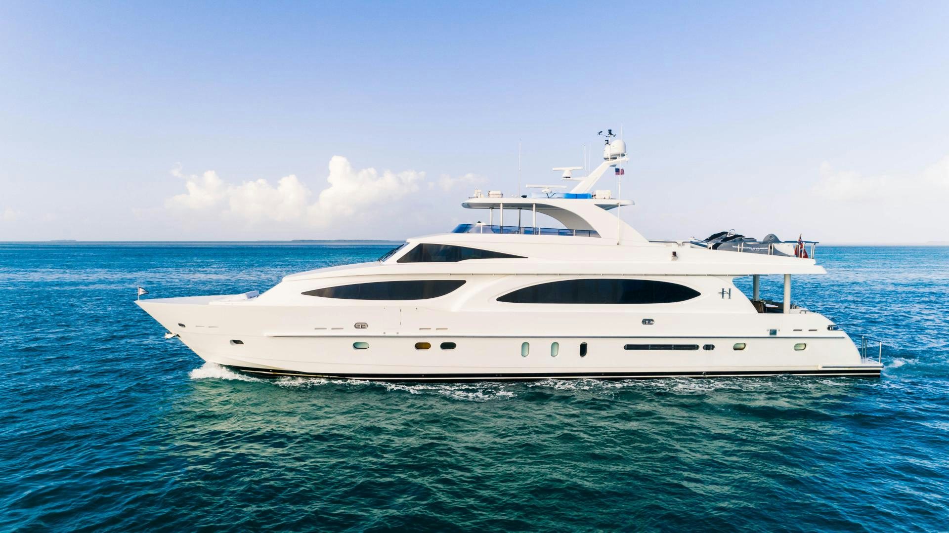 a white yacht in the water aboard VITESSE Yacht for Sale