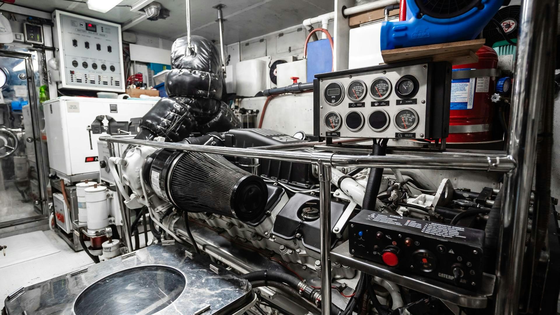 a close-up of a machine aboard VITESSE Yacht for Sale