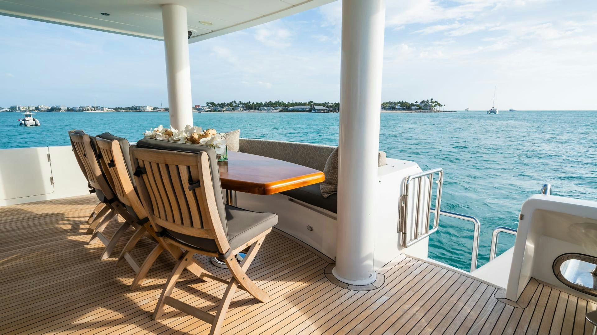 a boat on the water aboard VITESSE Yacht for Sale