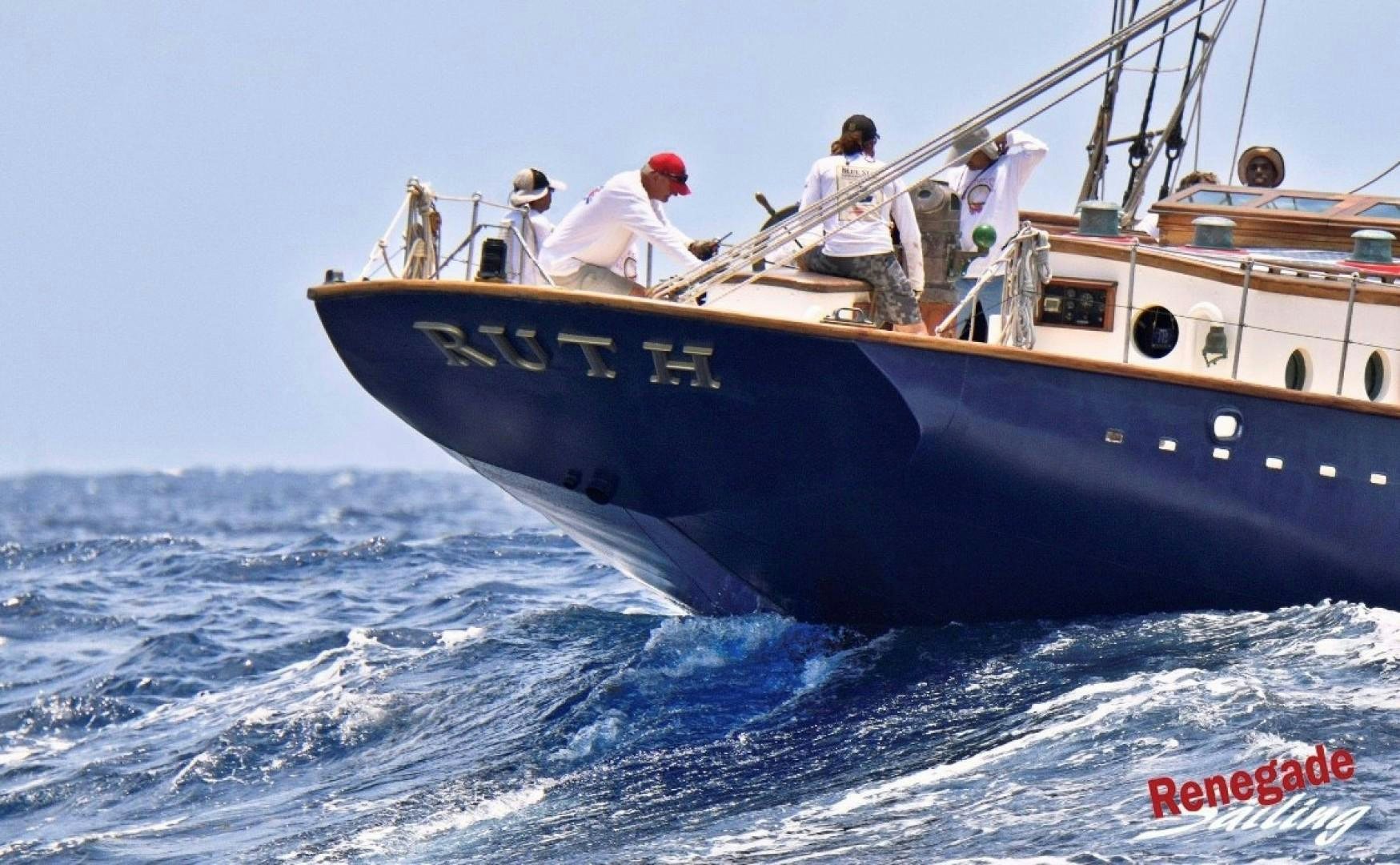a boat in the water aboard SCHOONER RUTH Yacht for Sale