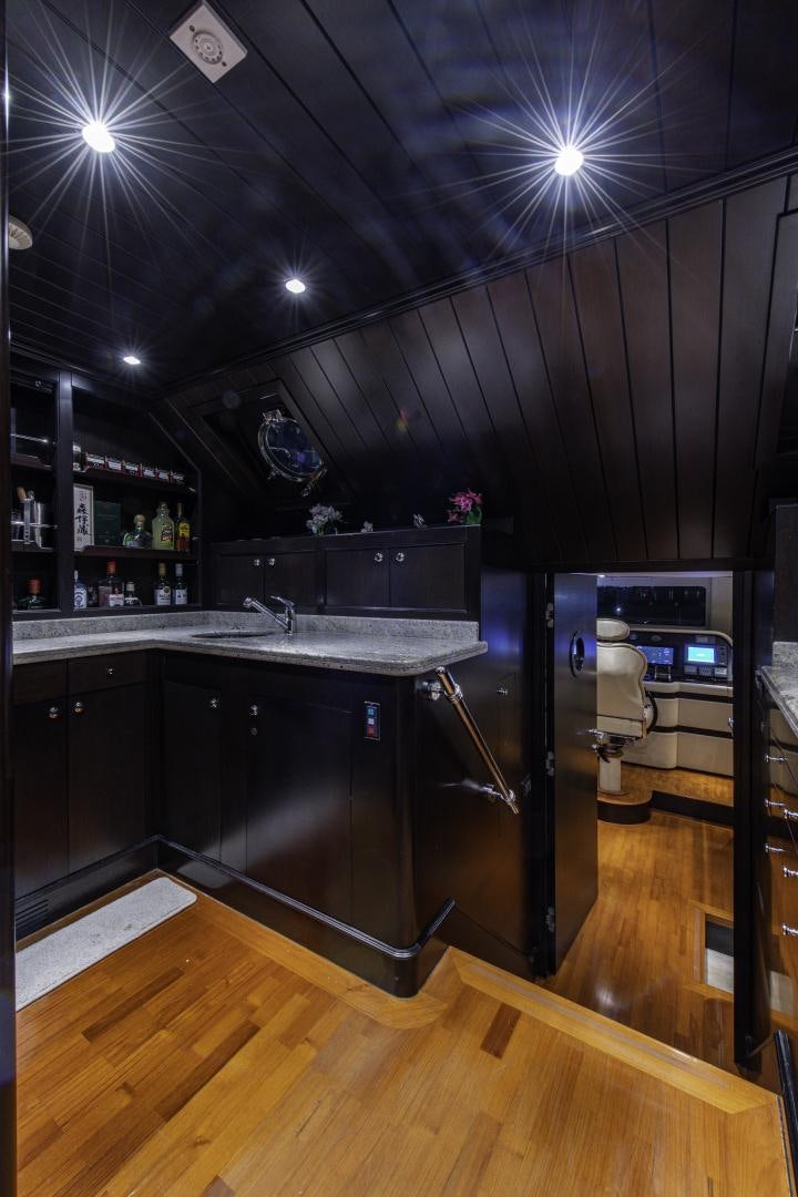 a kitchen with a large oven aboard RUTLI E Yacht for Sale