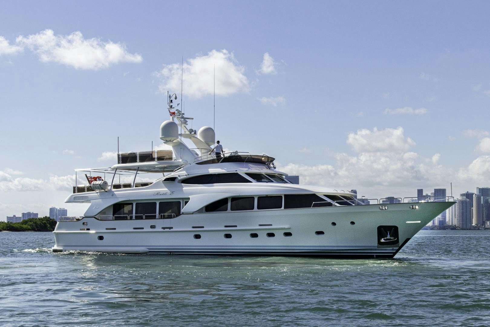 a white boat in the water aboard RUTLI E Yacht for Sale