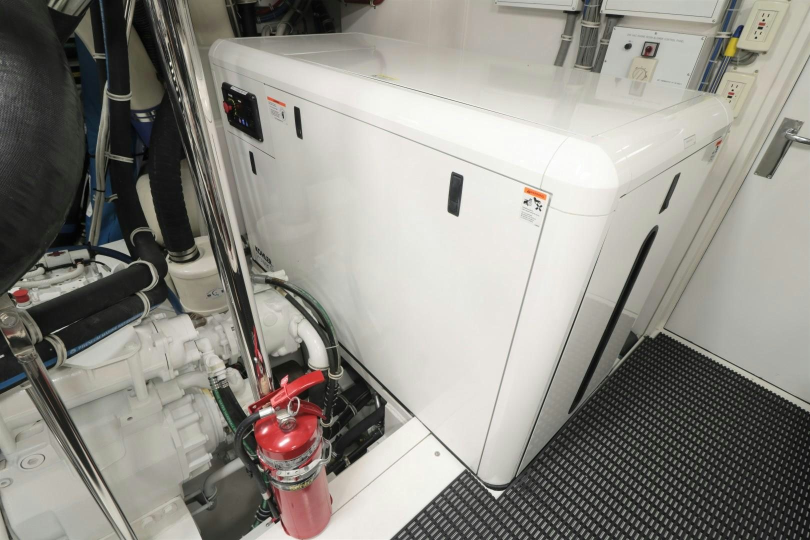 a machine with a red label aboard LADY CARMEN Yacht for Sale