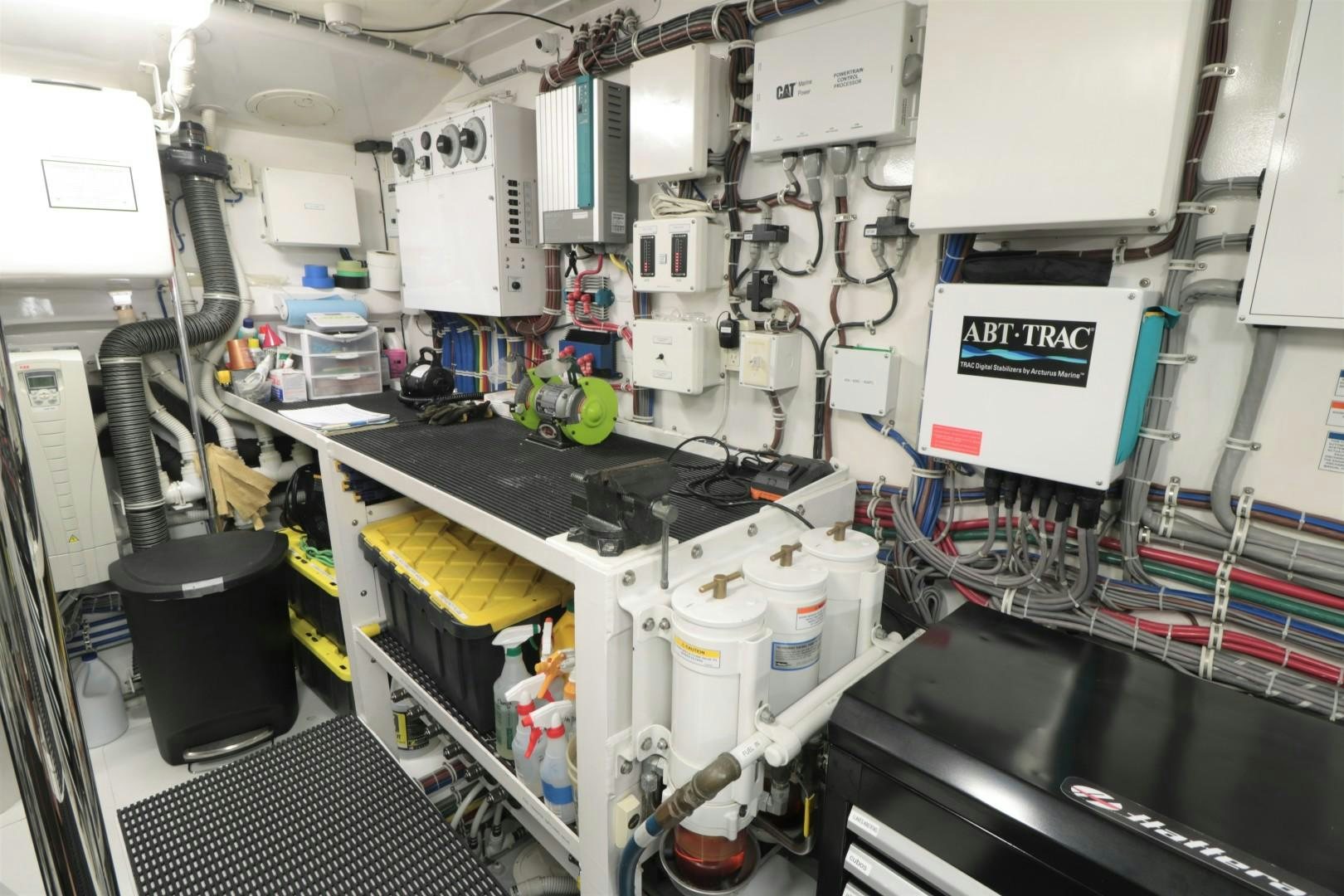a room with machinery and equipment aboard LADY CARMEN Yacht for Sale