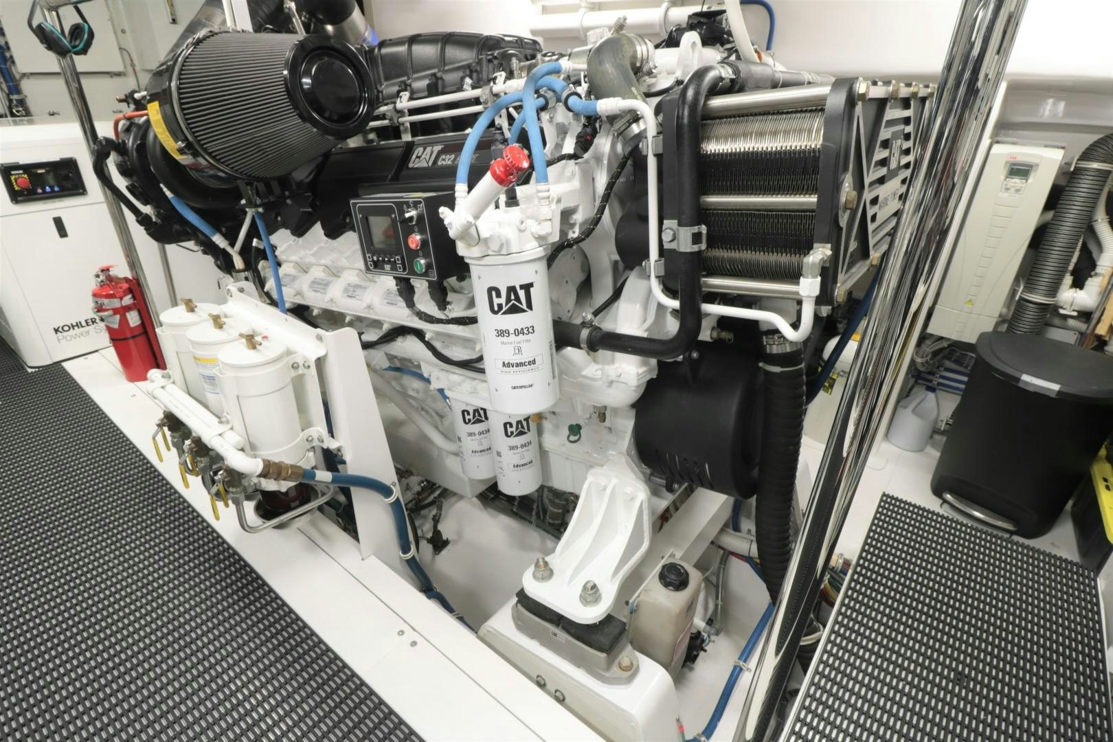 a machine with a large white object on the side aboard LADY CARMEN Yacht for Sale