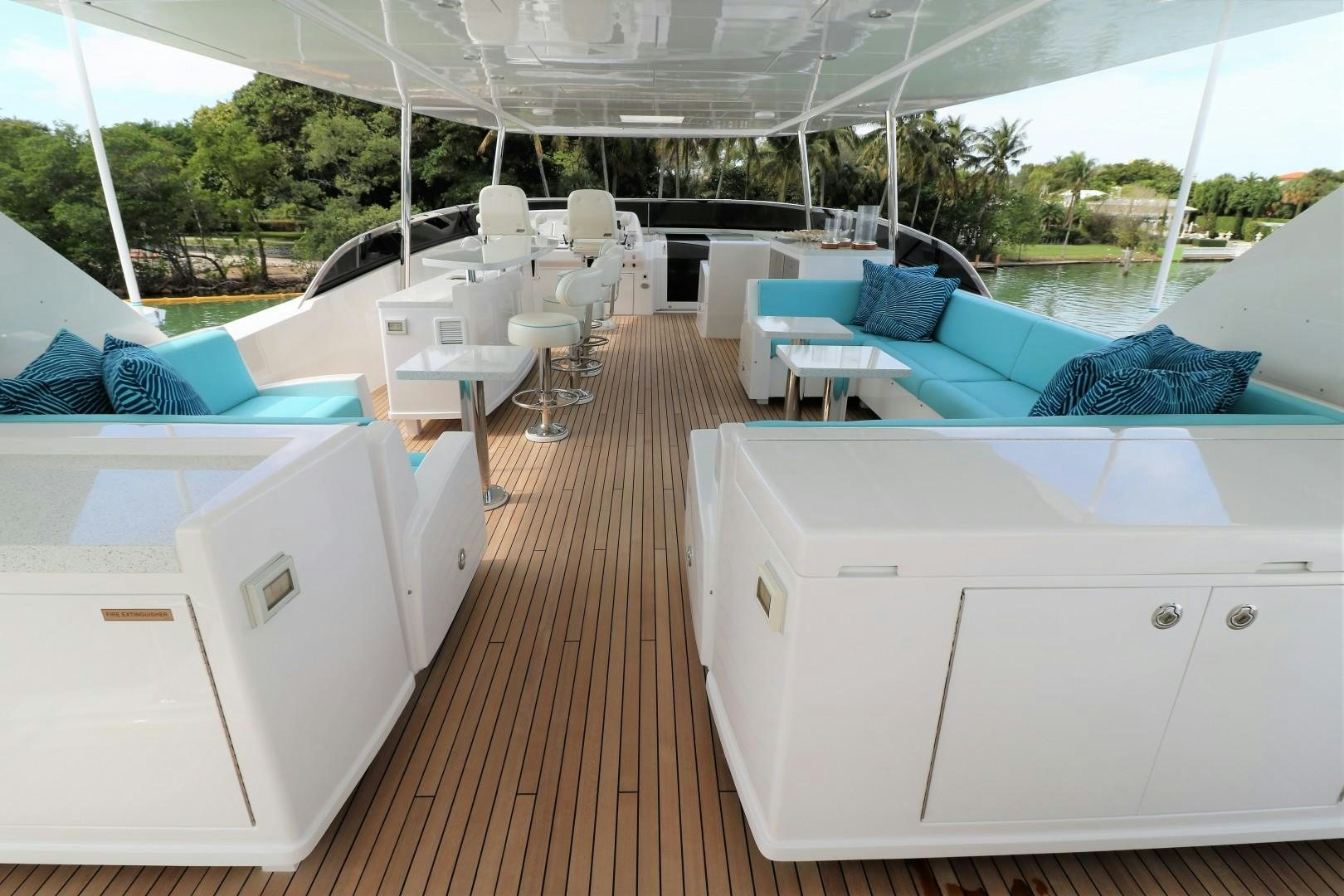 a room with a large tent aboard LADY CARMEN Yacht for Sale