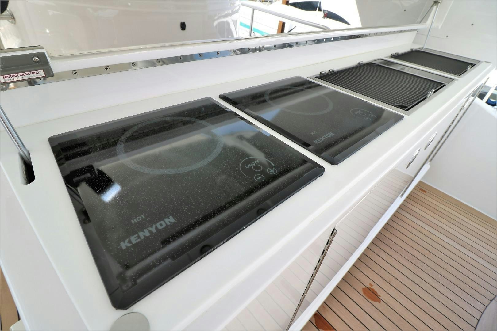 a white microwave oven aboard LADY CARMEN Yacht for Sale
