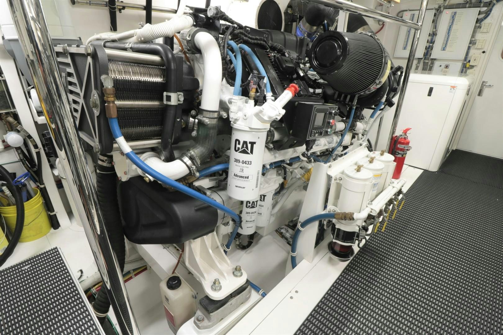 a machine with a large engine aboard LADY CARMEN Yacht for Sale