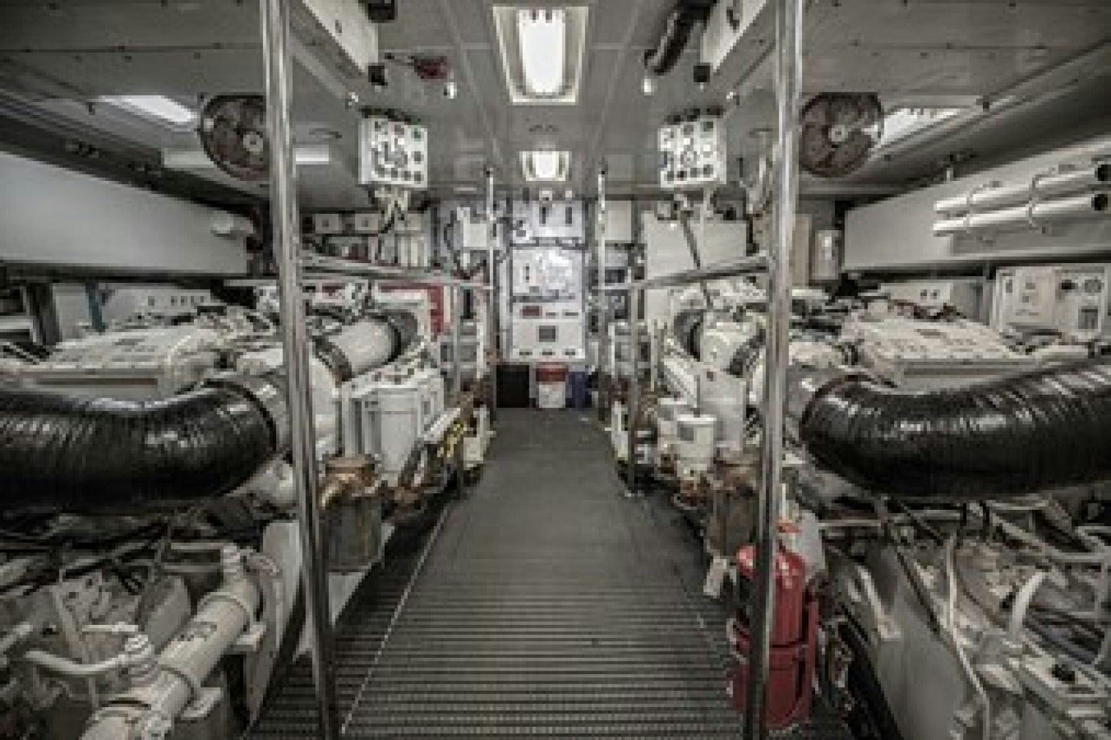 a room full of machinery aboard TAIMA Yacht for Sale
