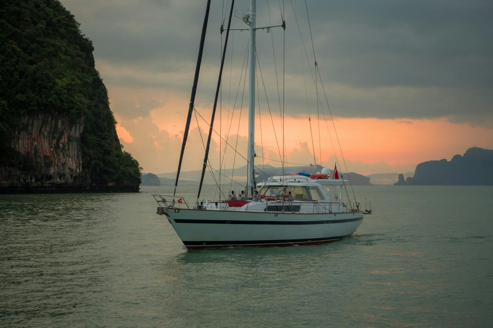a boat on the water aboard TARONGA Yacht for Sale