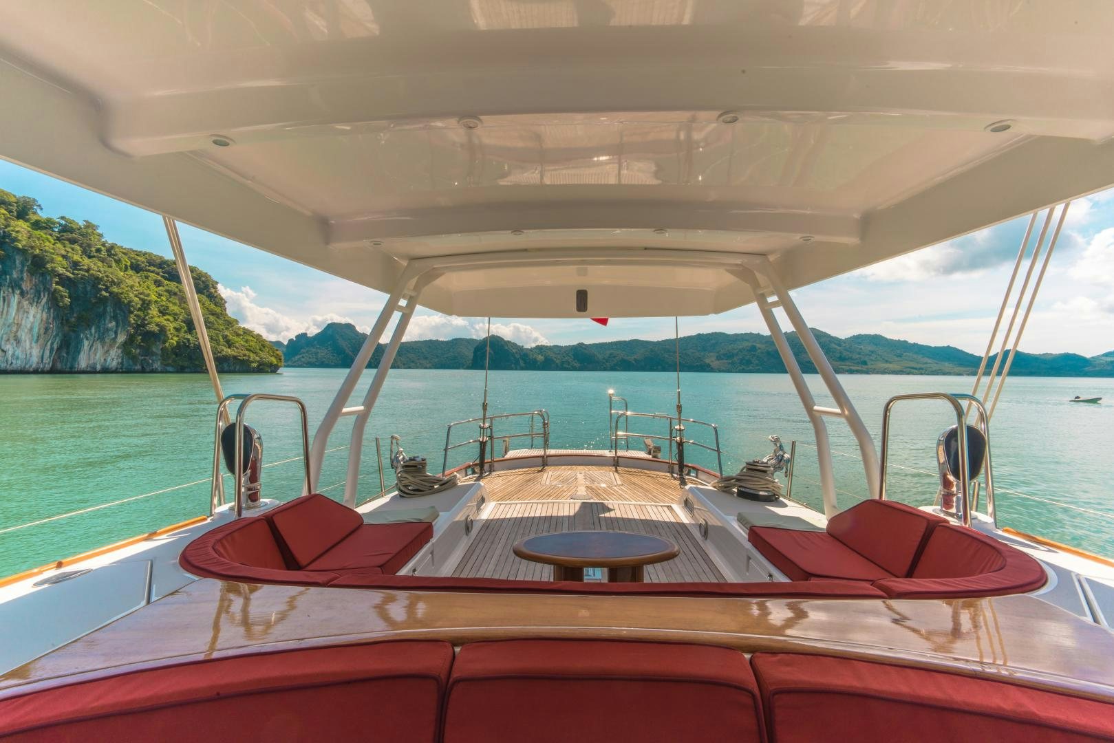 a boat on the water aboard TARONGA Yacht for Sale