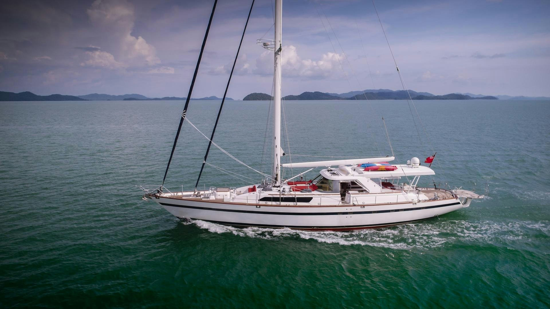 a boat in the water aboard TARONGA Yacht for Sale