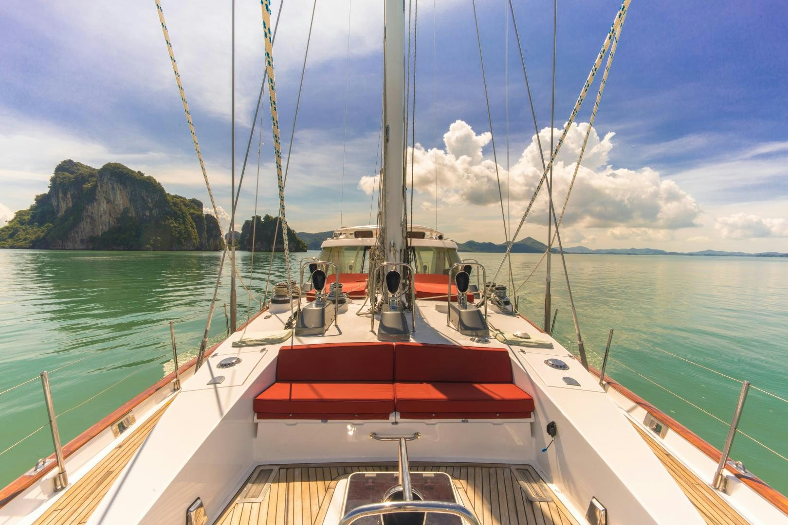 a boat on the water aboard TARONGA Yacht for Sale