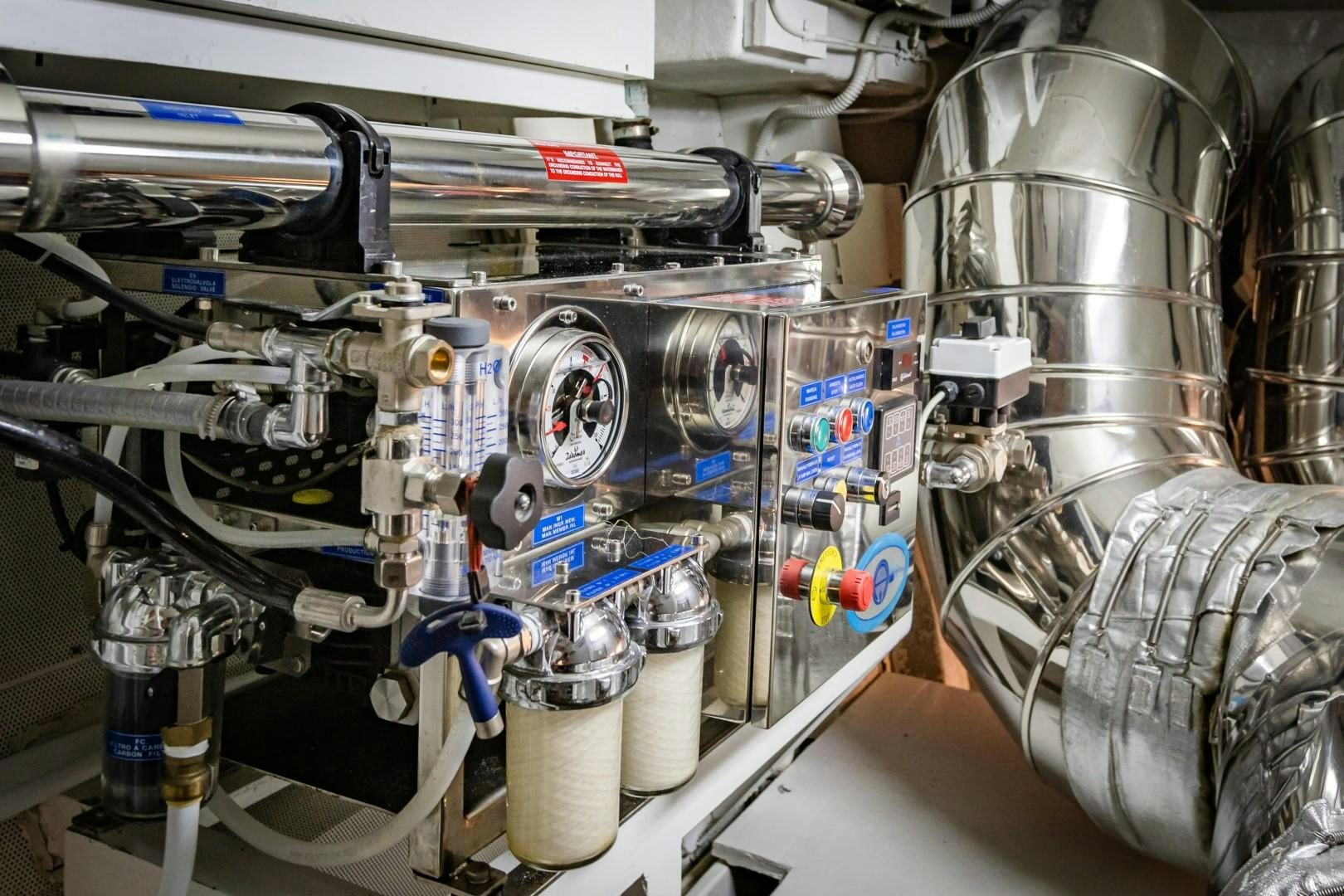 a close-up of a machine aboard REVEIL Yacht for Sale