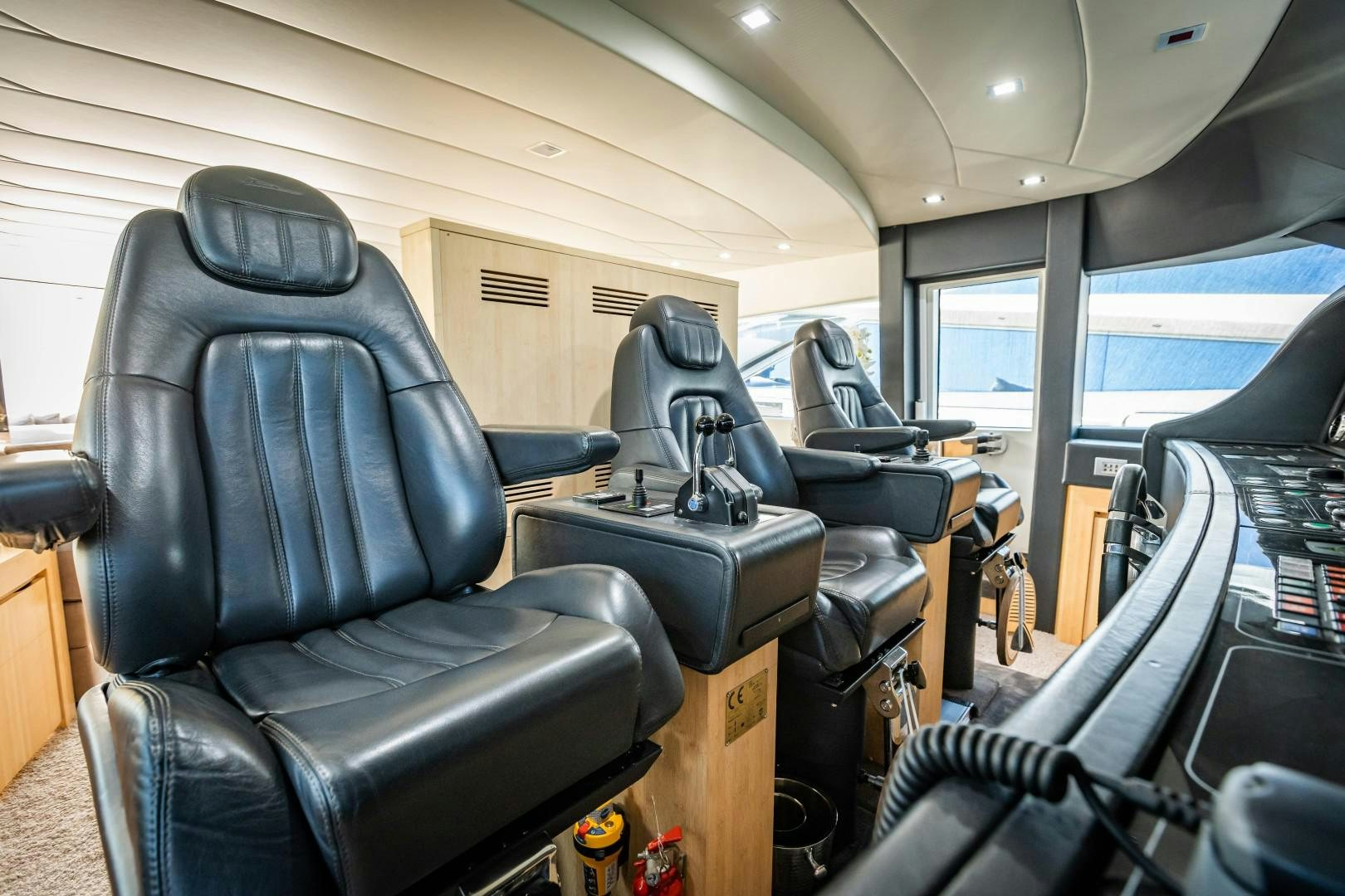 a bus with seats and luggage aboard REVEIL Yacht for Sale
