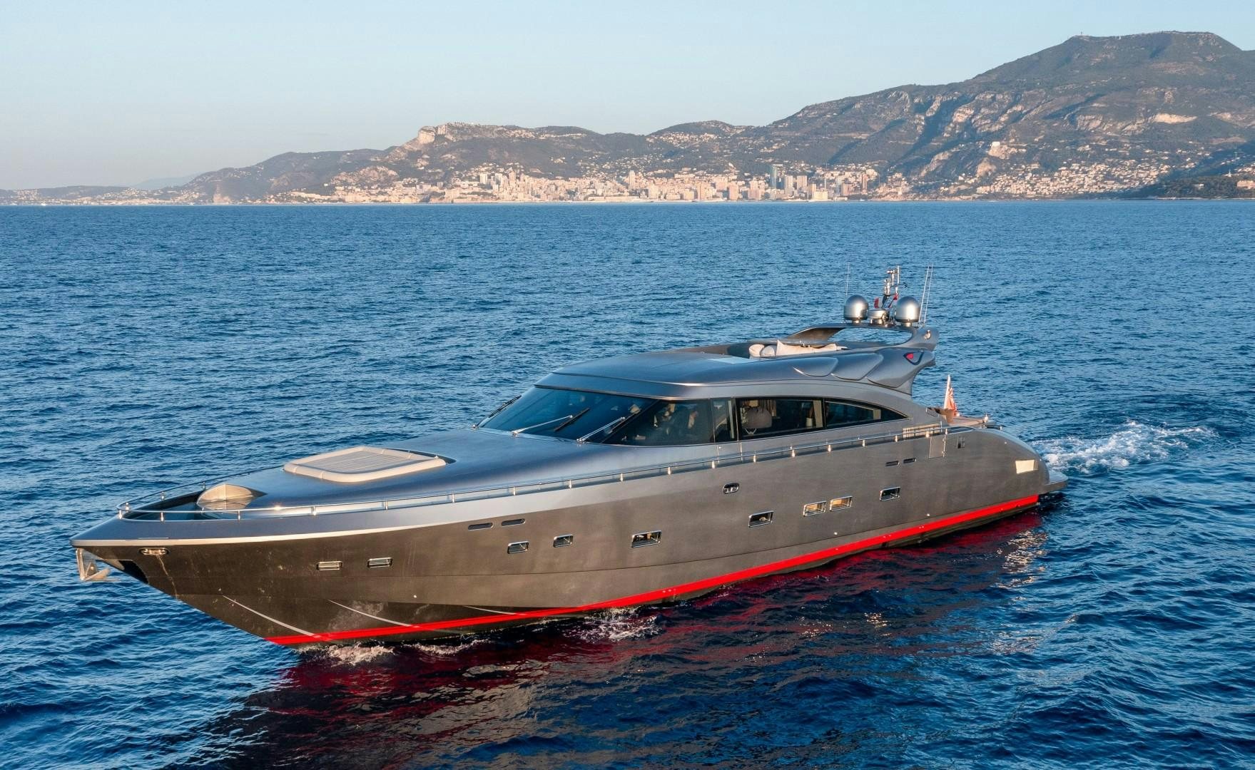 a boat in the water aboard REVEIL Yacht for Sale