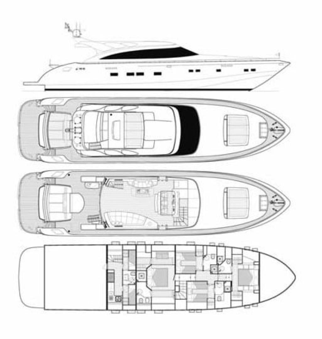 diagram, engineering drawing aboard REVEIL Yacht for Sale