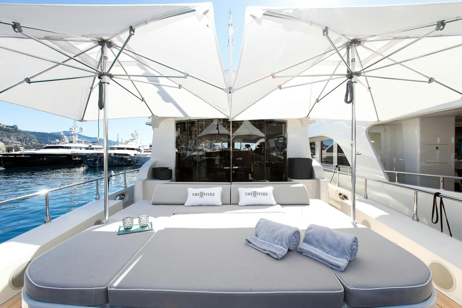 a boat on the water aboard THE OFFICE Yacht for Sale