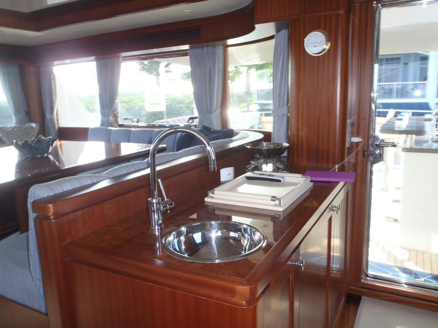 a sink in a kitchen aboard CLAYPEN Yacht for Sale
