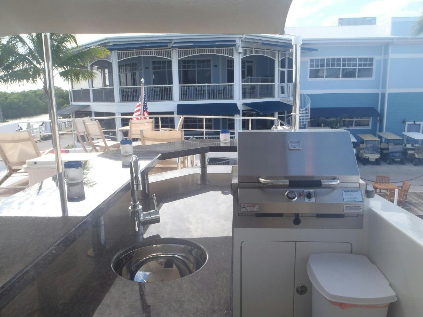 a room with a table and chairs aboard CLAYPEN Yacht for Sale
