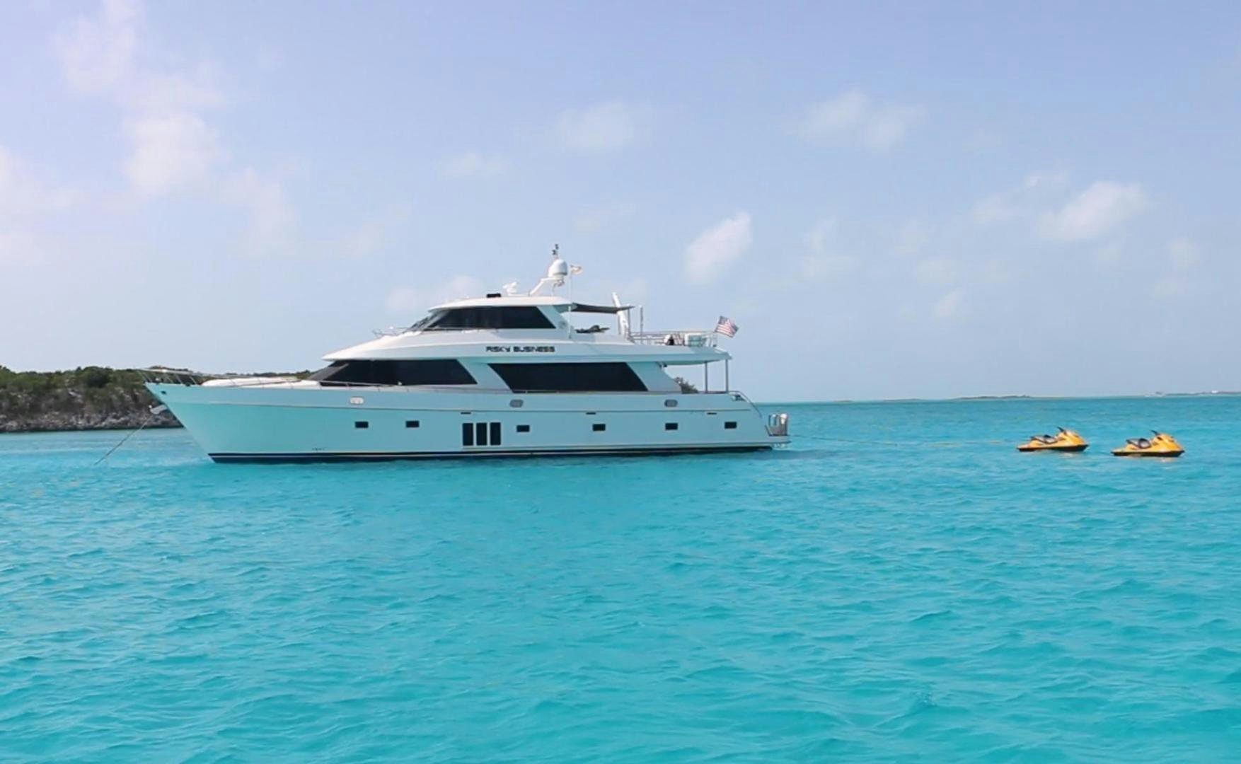 a white yacht in the water aboard CLAYPEN Yacht for Sale