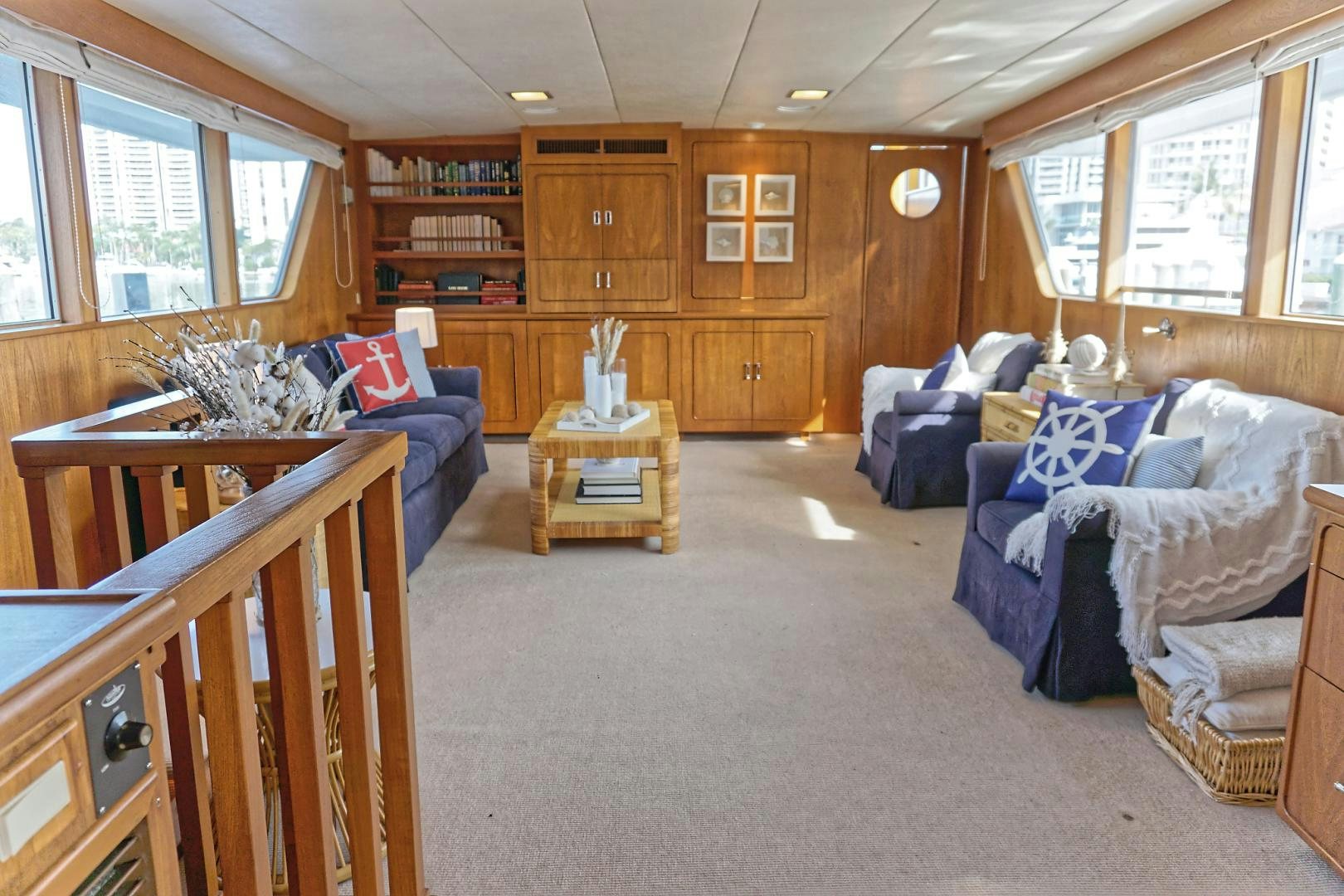 a room with a bed and a guitar aboard NO NAME Yacht for Sale