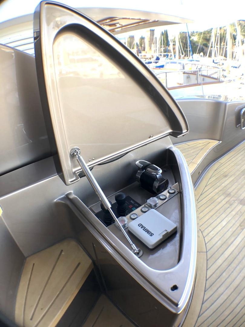the inside of a car aboard MANISCO Yacht for Sale