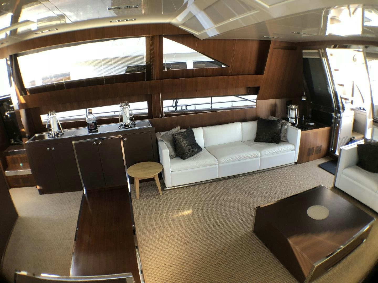 a room with a couch and a table aboard MANISCO Yacht for Sale