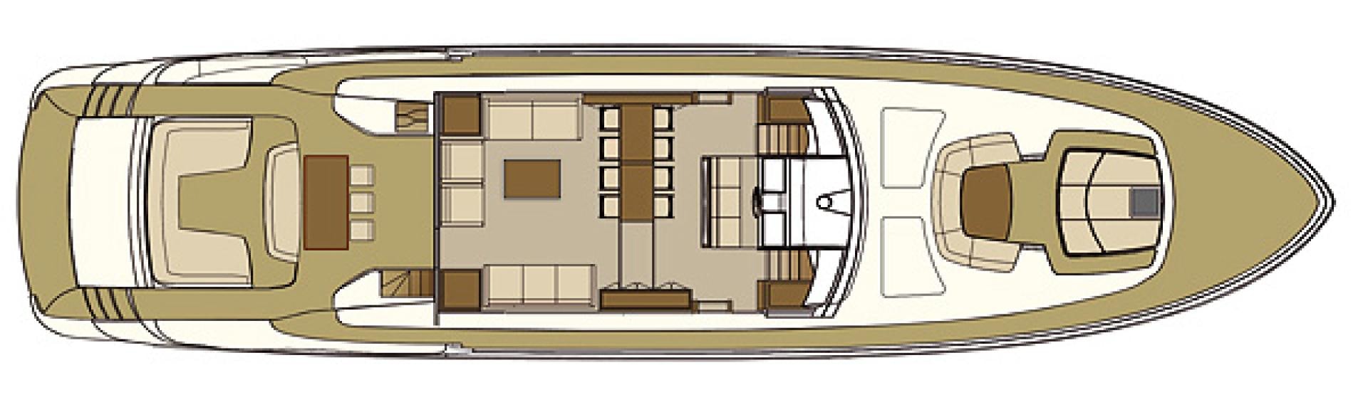 a drawing of a house aboard MANISCO Yacht for Sale