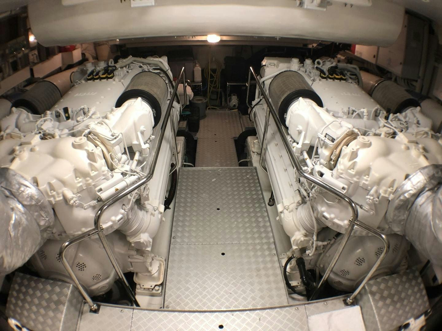 a large vehicle with many parts aboard MANISCO Yacht for Sale