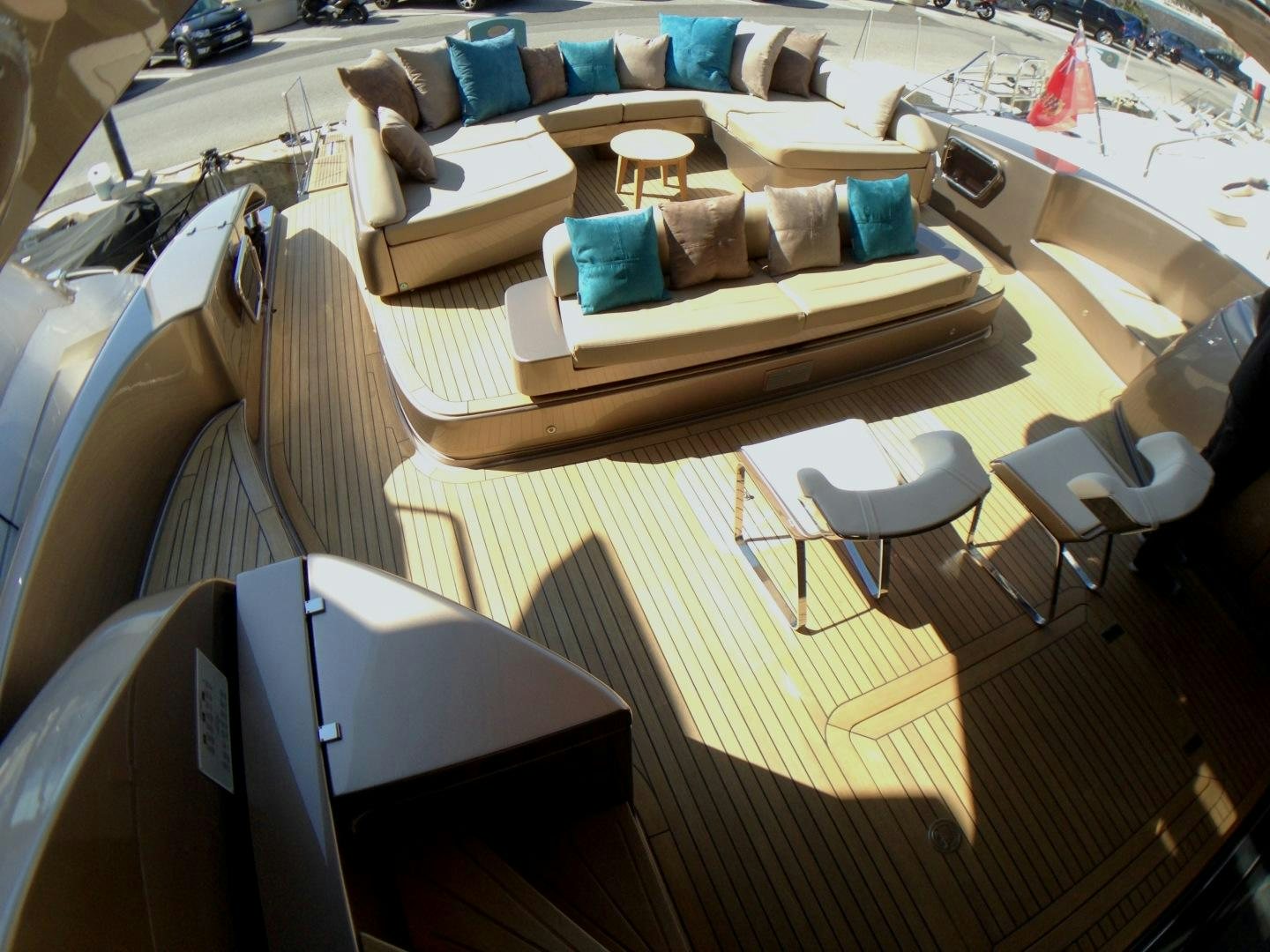 a room with a couch and chairs aboard MANISCO Yacht for Sale