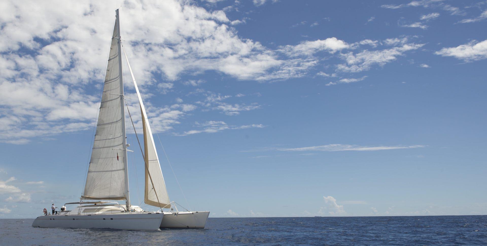a sailboat on the water aboard LONESTAR Yacht for Sale