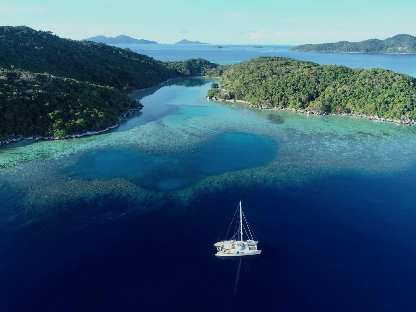 a boat on the water aboard LONESTAR Yacht for Sale