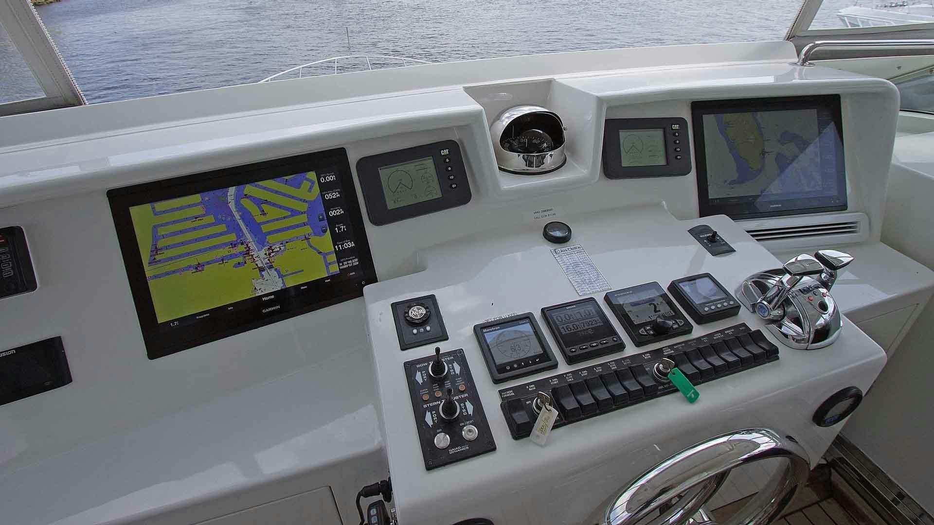 a machine with a screen and buttons aboard JUS CHILL'N Yacht for Sale