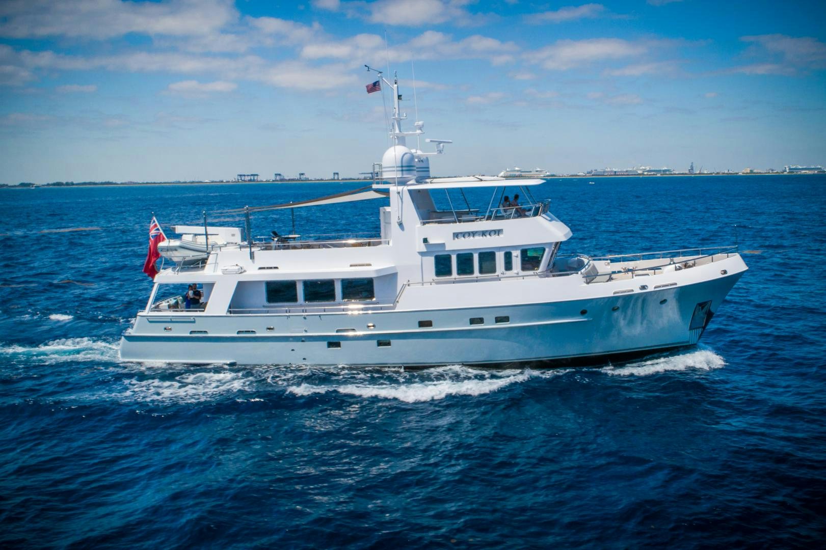 a boat on the water aboard COY KOI Yacht for Sale