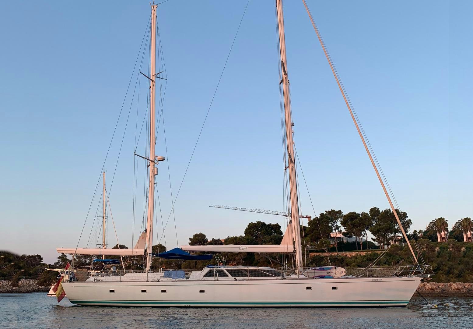 a sailboat on the water aboard ROCIO Yacht for Sale