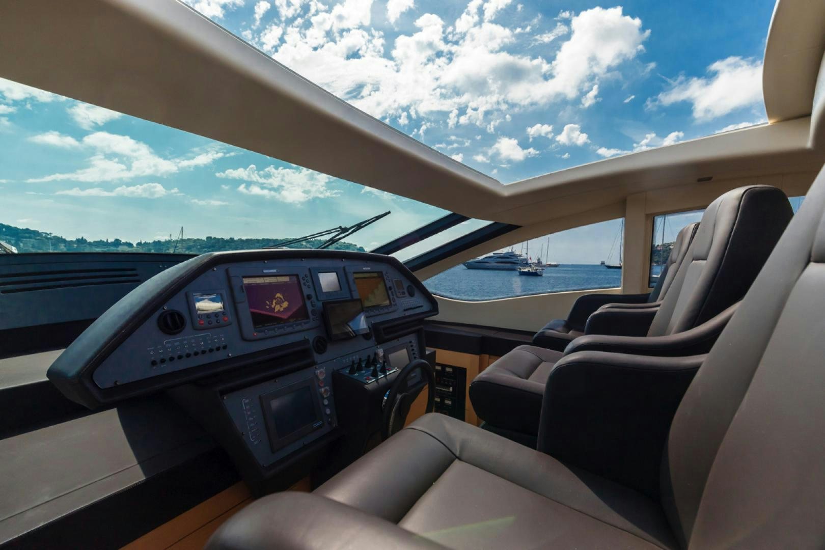 inside of a car aboard LOUNOR Yacht for Sale