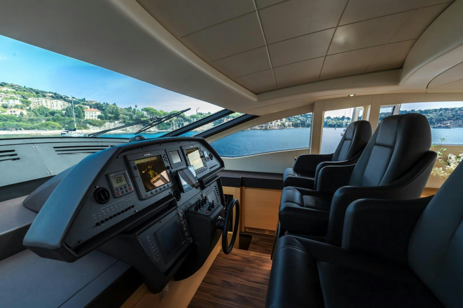 inside of a car aboard LOUNOR Yacht for Sale