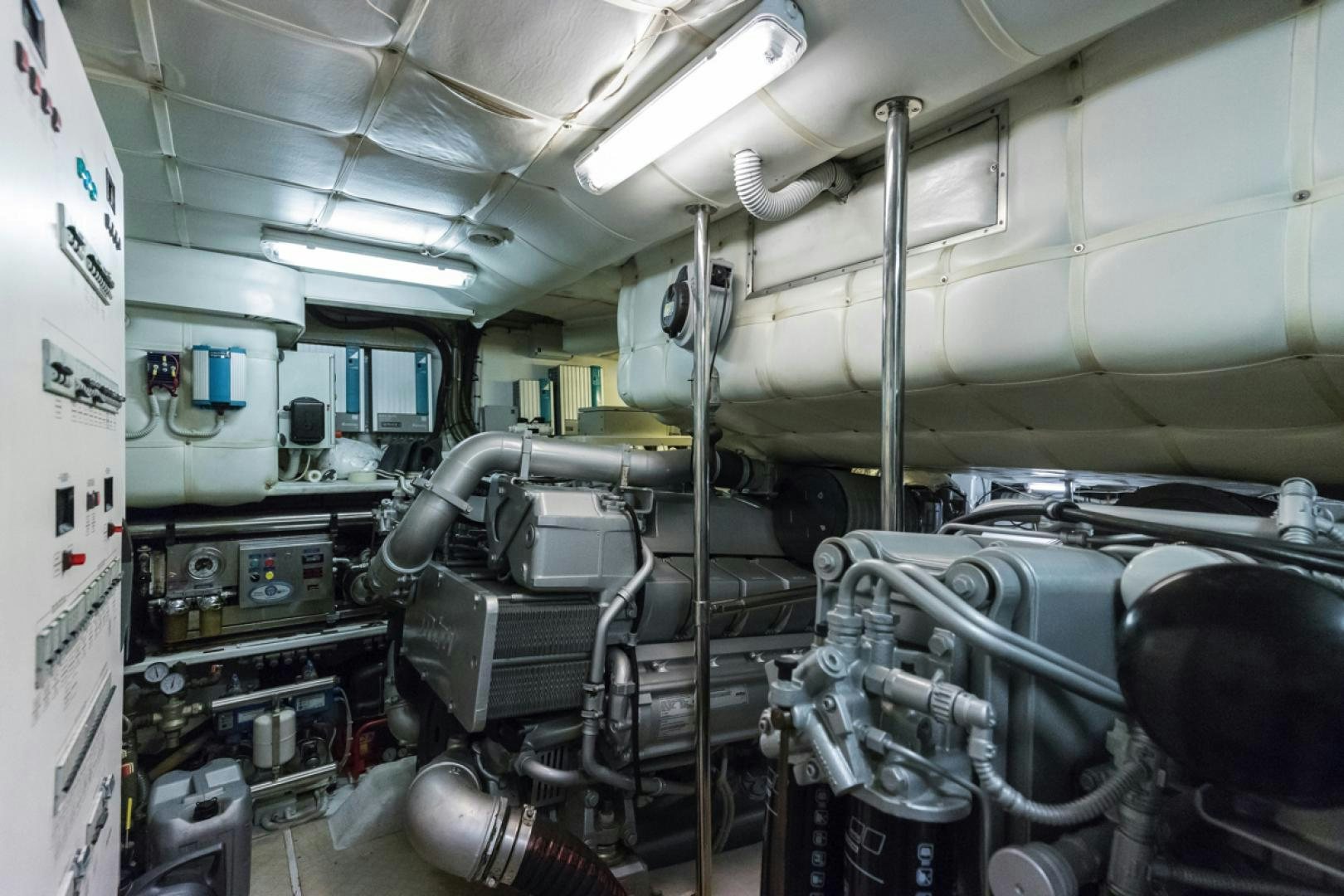 a room with machinery aboard LOUNOR Yacht for Sale