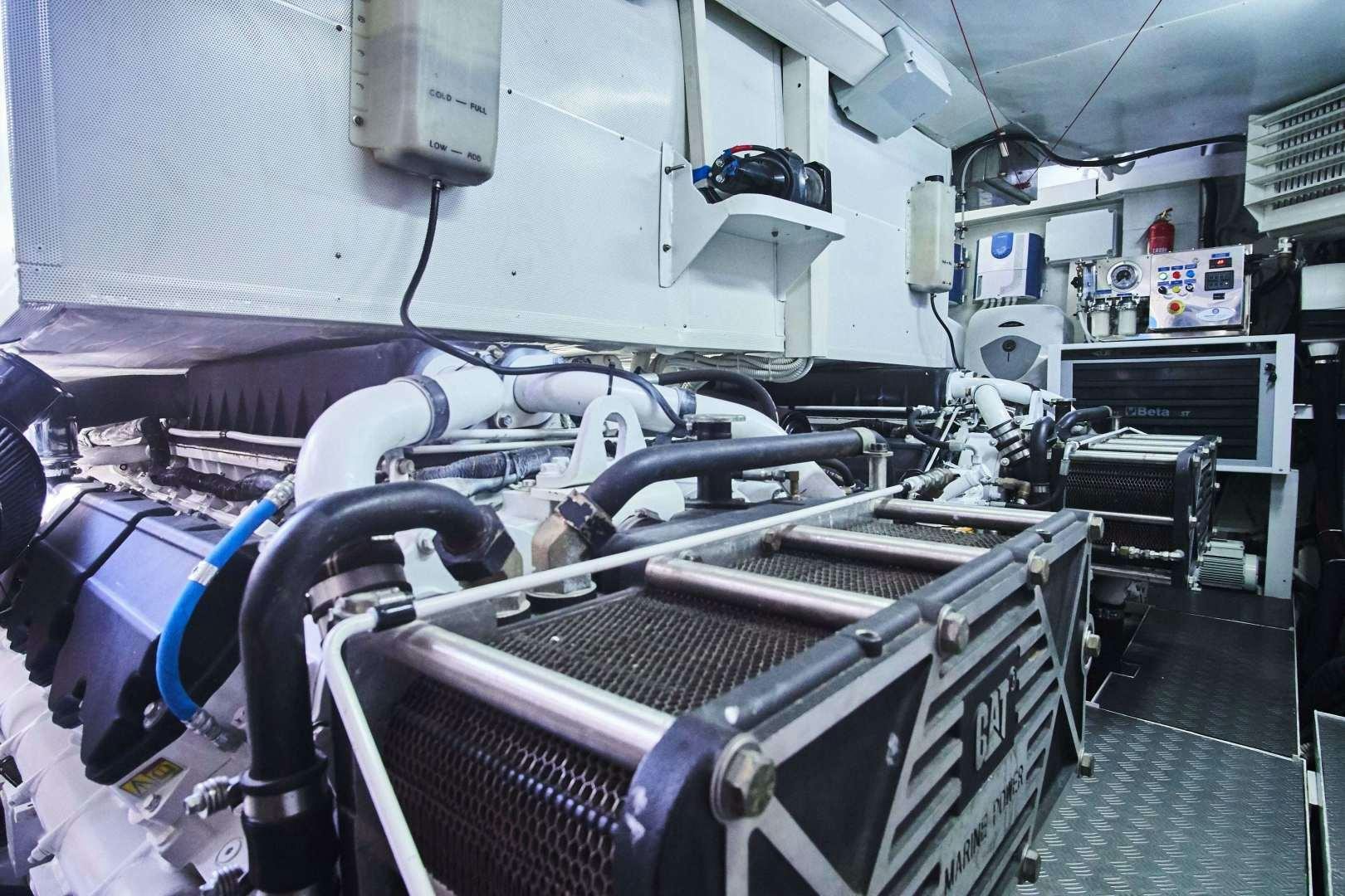 a large machine with many wires aboard SYBER Yacht for Sale