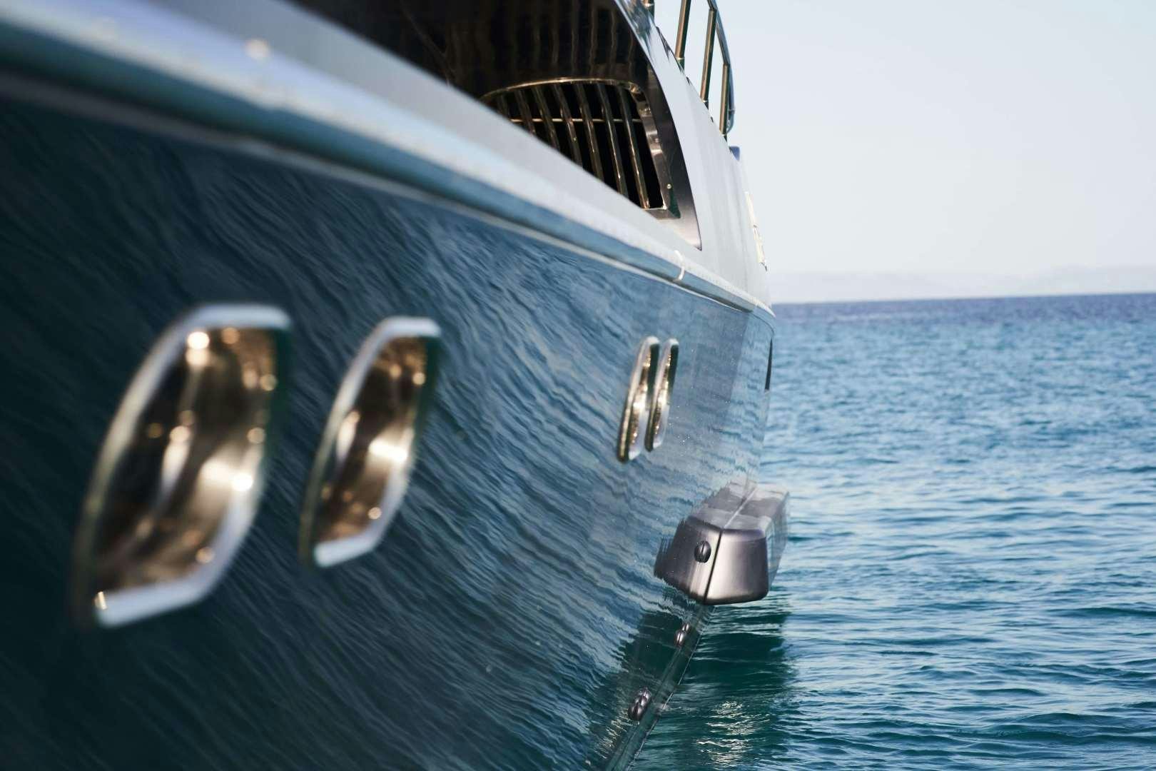 a boat with a door open aboard SYBER Yacht for Sale