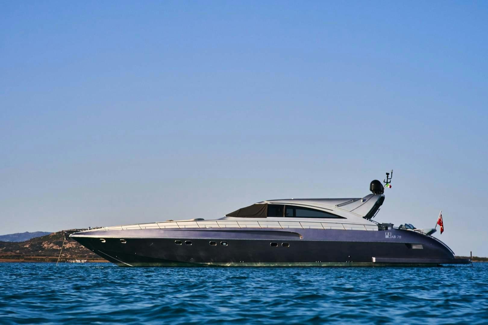 a boat in the water aboard SYBER Yacht for Sale